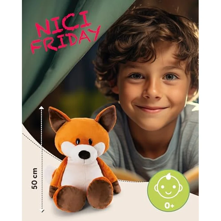 NICI Fuchs Fabio 50cm, orange, weiches Kuscheltier aus recyceltem Material, ideales Geschenk für Kinder & Erwachsene | 65697 – Bild 2