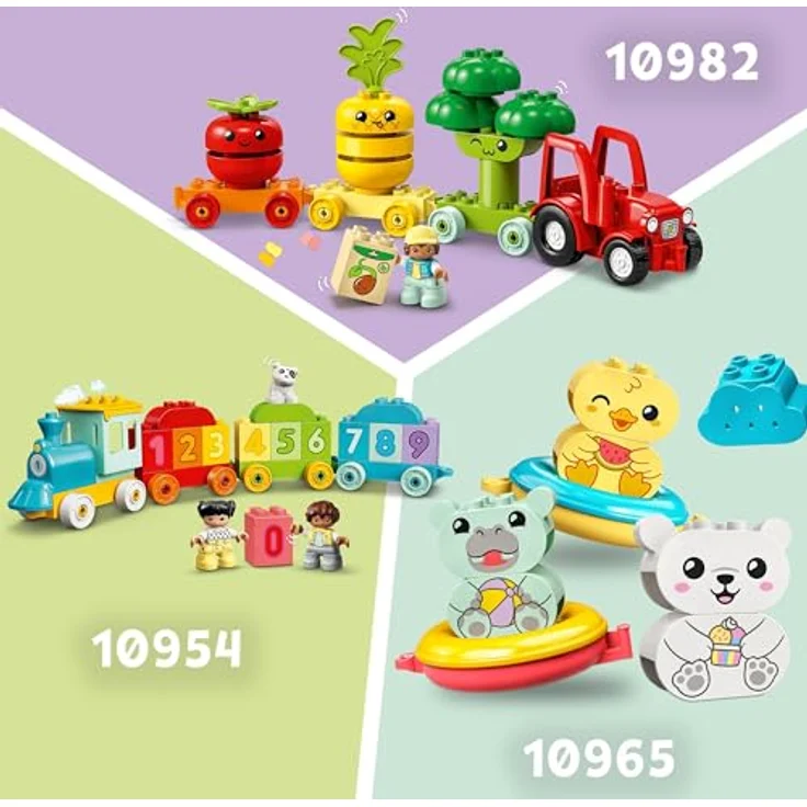 LEGO DUPLO Tierzug, Zug-Spielzeug mit Rädern, kreative Tierfiguren zum Bauen und Umbauen, Lernspielzeug für Kleinkinder, Geburtstagsgeschenk für Tiere liebenden Mädchen und Jungen ab 1 ½ Jahren 10412 – Bild 5