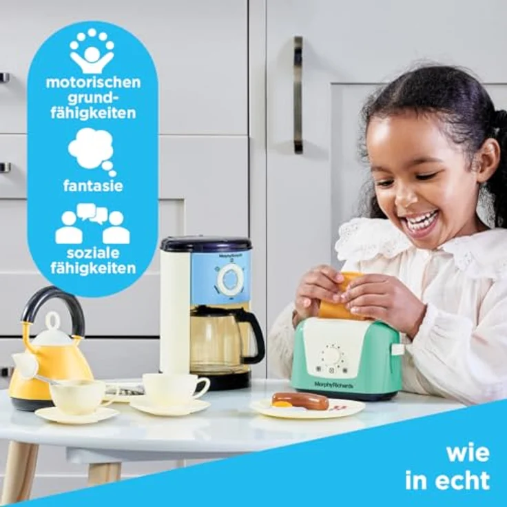 Casdon Morphy Richards Küchenset, Spielzeug-Küchengeräte für Kinder ab 3 Jahre, inklusive Toaster, Kaffeemaschine, Wasserkocher und mehr! – Bild 3