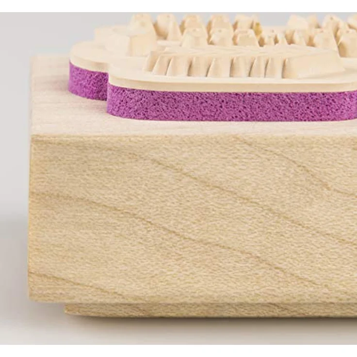 Knorr Prandell 211801205 Stempel aus Holz (Geburt) Motivgröße 3,5 x 2,8 cm, Motiv: footsteps in Buche, matt lackiert mit detailgenauen Stempelergebnissen – Bild 3
