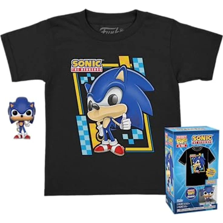 Funko Pocket POP! & Tee: Sonic - Für Kinder - Beflockt L - Sonic The Hedgehog - T-Shirt - Vinyl-Minifigur - Geschenkidee – Bild 1