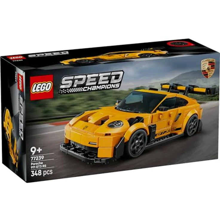 LEGO Speed Champions 77239 Porsche 911 GT3 RS, 348-teiliges Modell mit charakteristischen Lufthutzen und LED-Scheinwerfern, 16 cm lang – Bild 3