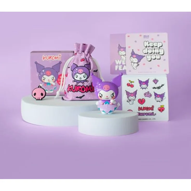 Comansi Kuromi Sammelfigur mit 5 exklusivem Hello Kitty und Friends Zubehör, ca. 6 cm, Kawaii Design – Bild 4