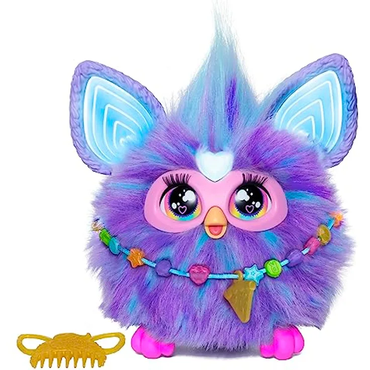 Hasbro Furby Interaktives sprachgesteuertes lila Plüschtier, Spielzeug für Jungen und Mädchen ab 6 Jahren, 13 x 23 x 23 cm