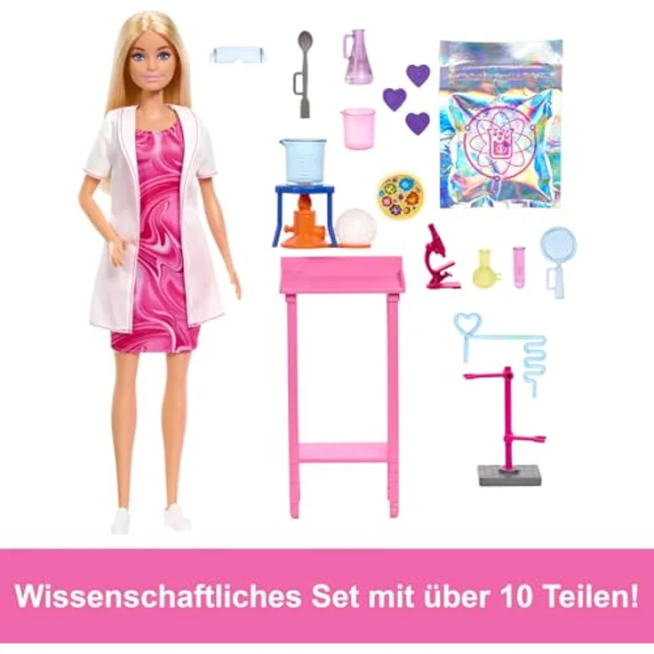 Barbie Anziehpuppe Barbie Deluxe Career: Wissenschaftlerin, mit Batik-Kleid und Laborkittel – Bild 3
