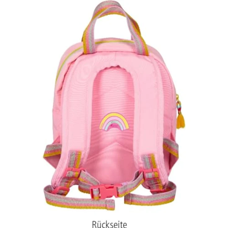 Die Spiegelburg Einhorn-Paradies Rucksack Glitzer Einhorn, Kindergartenrucksack mit Applikation und Stickereien, ca. 20 x 25 x 12 cm, abnehmbarer Brustgurt – Bild 2