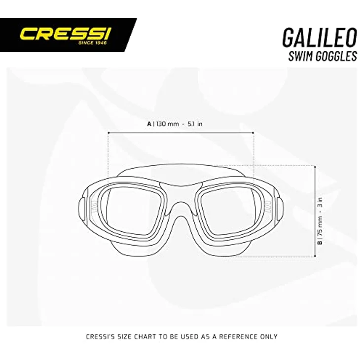 Cressi Galileo Unisex Schwimmbrille, mit Gehärtetem Glas – Bild 5