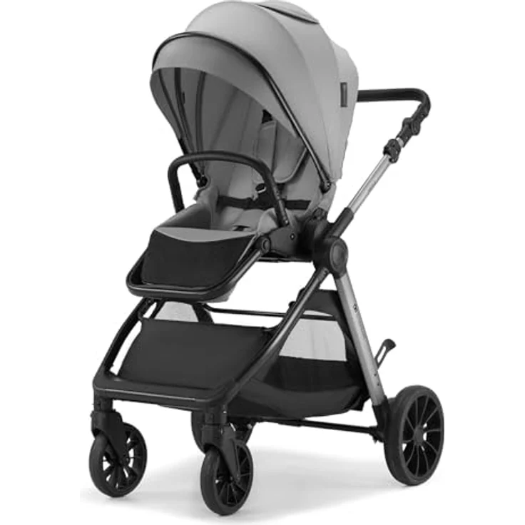Kinderkraft VESTO 2, 3-in-1-Kinderwagen mit Babywanne und MINK PRO 2 Autositz, wendbarer Sportsitz, Travel System, Grau – Bild 7