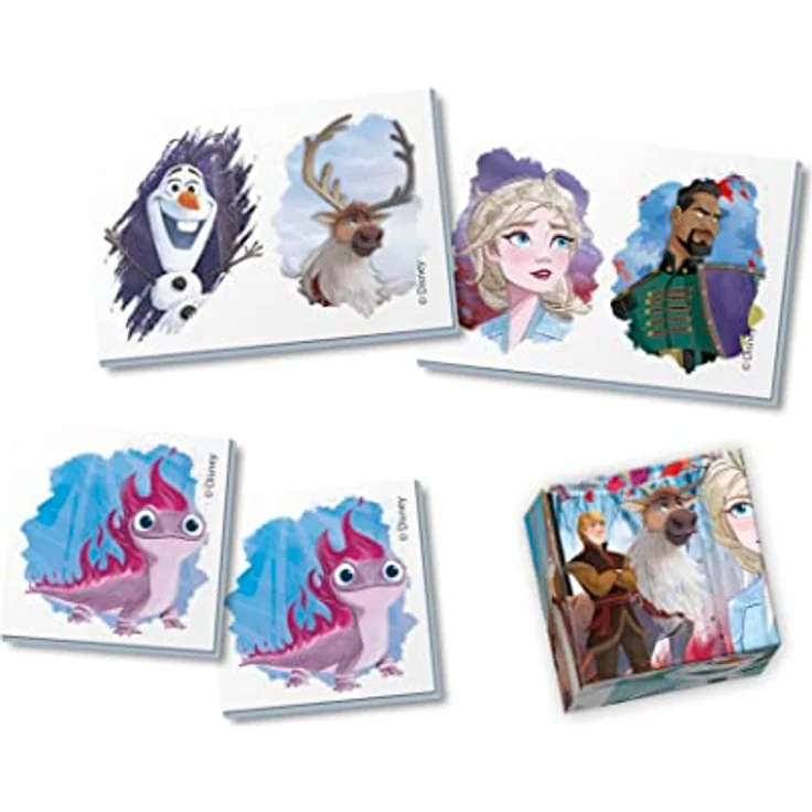 Clementoni Disney Die Eiskönigin 7-in-1 Set, Memory, 3 Puzzles, Domino, Quiz-Karten & Würfel – pädagogische Spiele für Kinder ab 3 Jahren, fördert Gedächtnis und logisches Denken – Bild 4