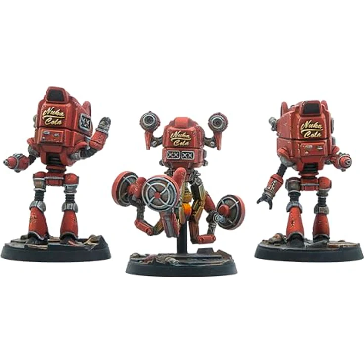 Modiphius Fallout: Wasteland Warfare - Robots - Starlight Theatre Staff, Miniaturenset für Sammelkampfspiele, Nuka World-Welle – Bild 2
