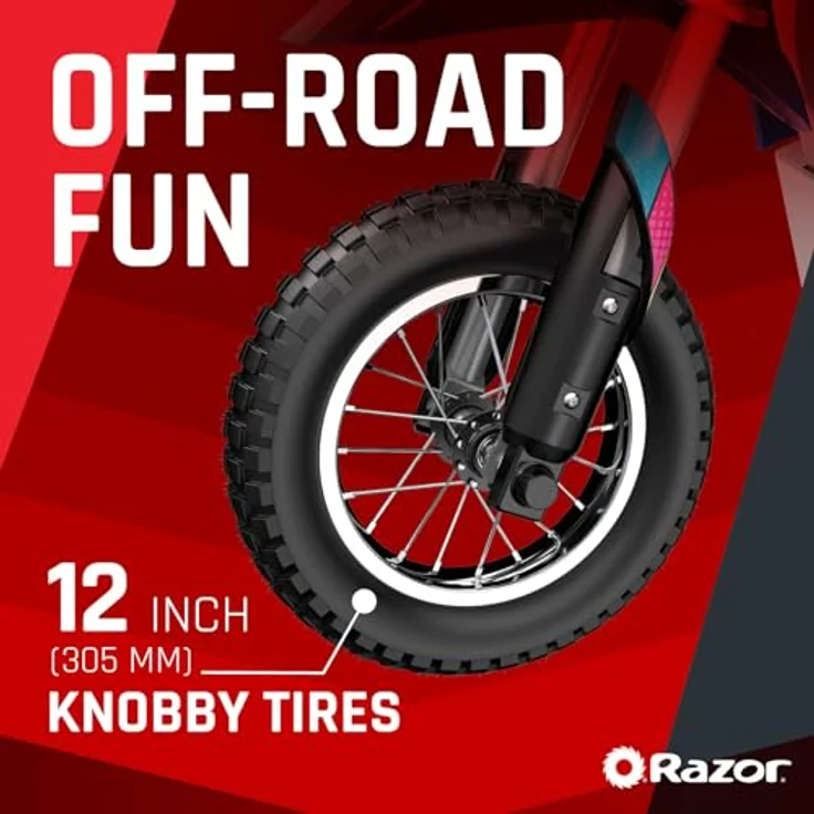 Razor MX350 Dirt Bike, 24 V Elektromotorrad für Kinder mit Black Stickers, bis zu 60 Minuten Betrieb – Bild 4
