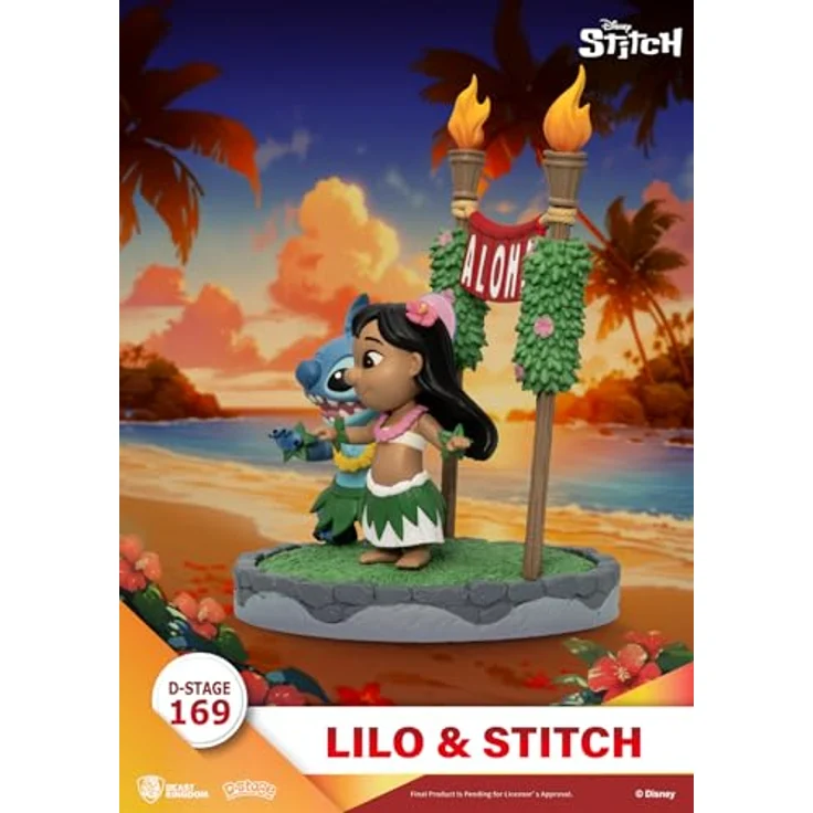 Beast Kingdom Toys Lilo & Stitch D-Stage PVC Diorama, Sammelfigur, 16 cm, detailreich und stabil – Bild 6