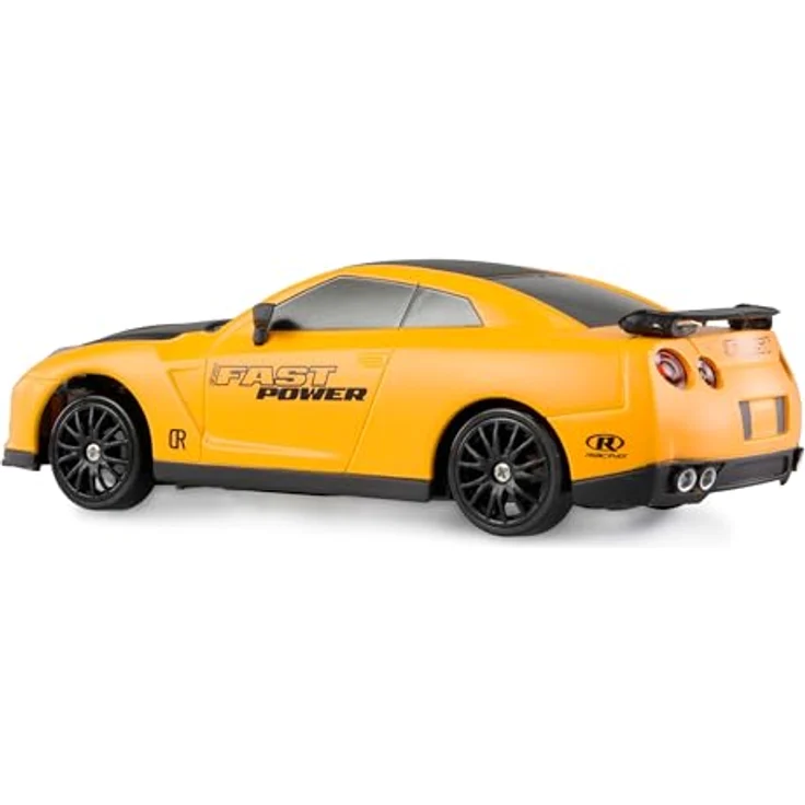 Amewi Drift Sport Car 4WD 1:24 RC ferngesteuert RTR gelb, LED-Frontbeleuchtung, Zusatzreifen mit Gummiauflage – Bild 3