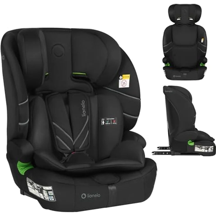 lionelo Autokindersitz LEVI FIX I-SIZE, geeignet für Kinder von 76-150 cm, Dri-Seat, ISOFIX, TopTether, 10-fach verstellbare Kopfstütze – Bild 1