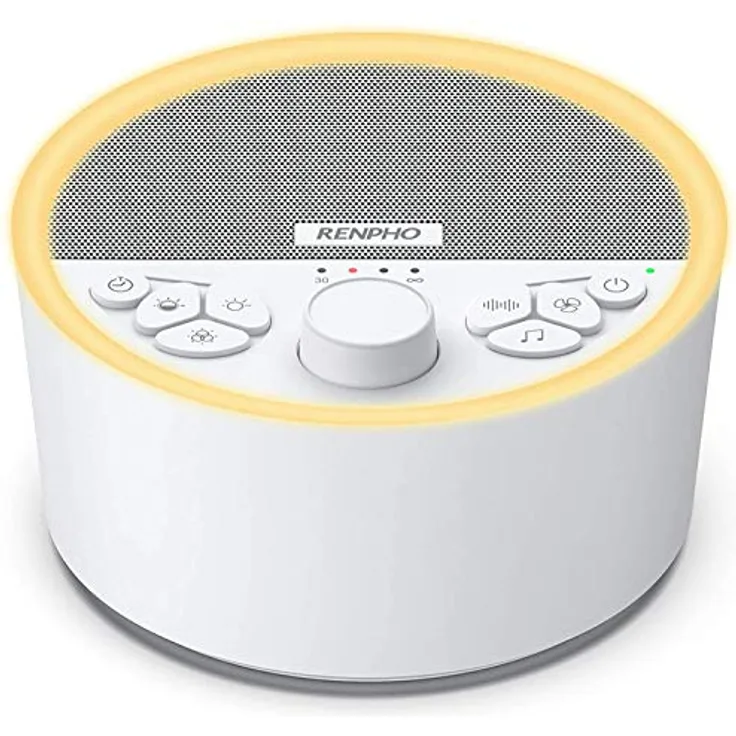 RENPHO White Noise Machine Baby, Tragbare Einschlafhilfe mit 29 beruhigenden Klängen, USB wiederaufladbar und Timer-Funktion