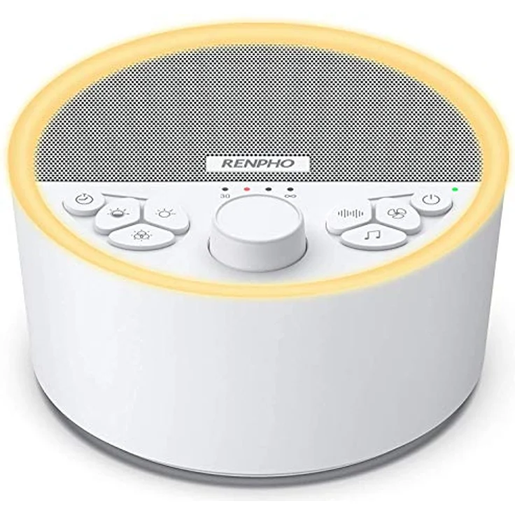 RENPHO White Noise Machine Baby, Tragbare Einschlafhilfe mit 29 beruhigenden Klängen, USB wiederaufladbar und Timer-Funktion – Bild 1