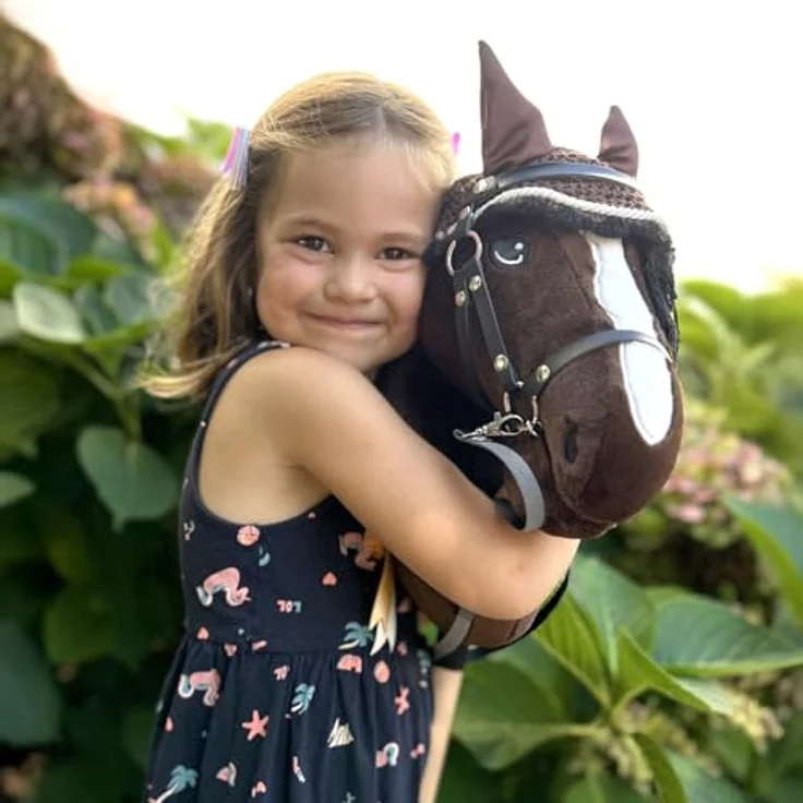 Hobby Horse Land Jump Star A3, Steckenpferd mit Trense und Set, braun, langlebige Materialien für jahrelangen Spielspaß – Bild 2