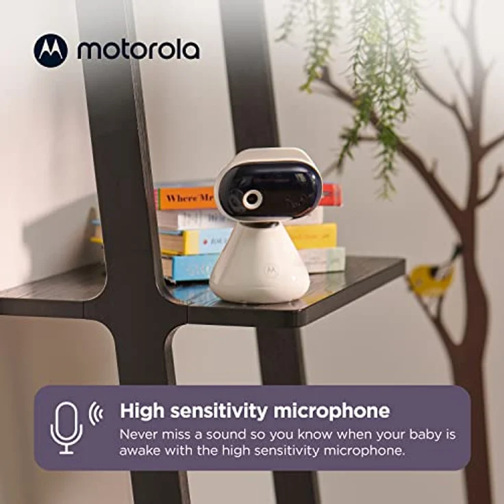 Motorola Babyphone PIP1000 WHT, Babyphone mit Kamera und Nachtsichtfunktion, weiß – Bild 4