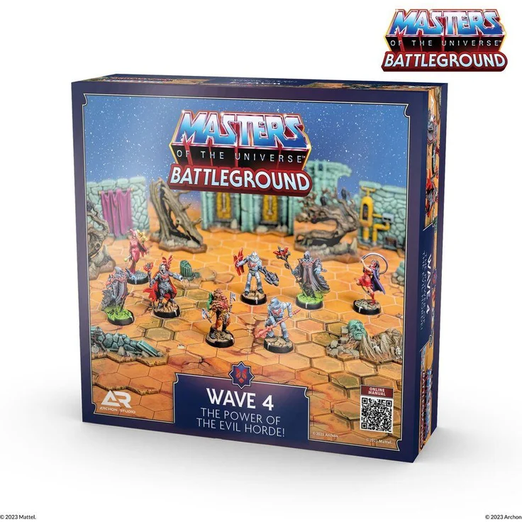 Archon Studio MOTU0077, Masters of the Universe Wave 4: The Power of the Evil Horde, Erweiterung mit neuen Miniaturen und Karten, französische Sprachversion