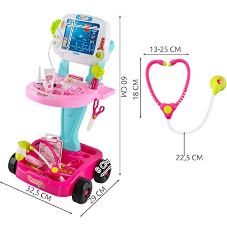 Iso Trade - Toys Doctor Kids Medical Center, Arztspielset für Kinder, mehrfarbig, umweltfreundliches Material, fördert kreative Entwicklung – Bild 2