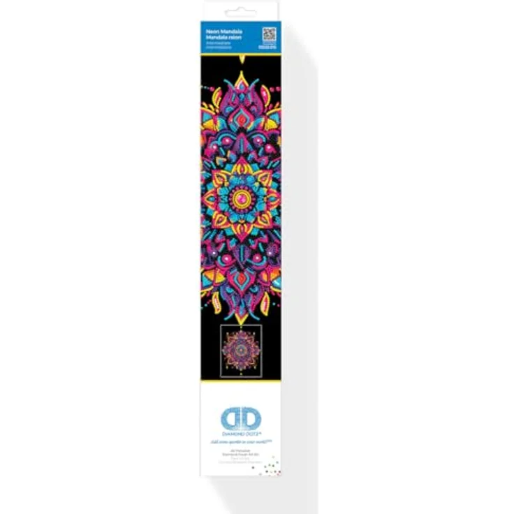 Diamond Dotz Kreativset Neon Mandala, Diamond Painting mit 13-Facettenschliff und hochwertigen Strasssteinen – Bild 6