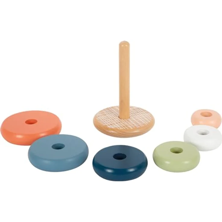 Small Foot - Wooden Stacking Tower Arctic, 7-teiliges Lernspielzeug für Babys – Bild 4