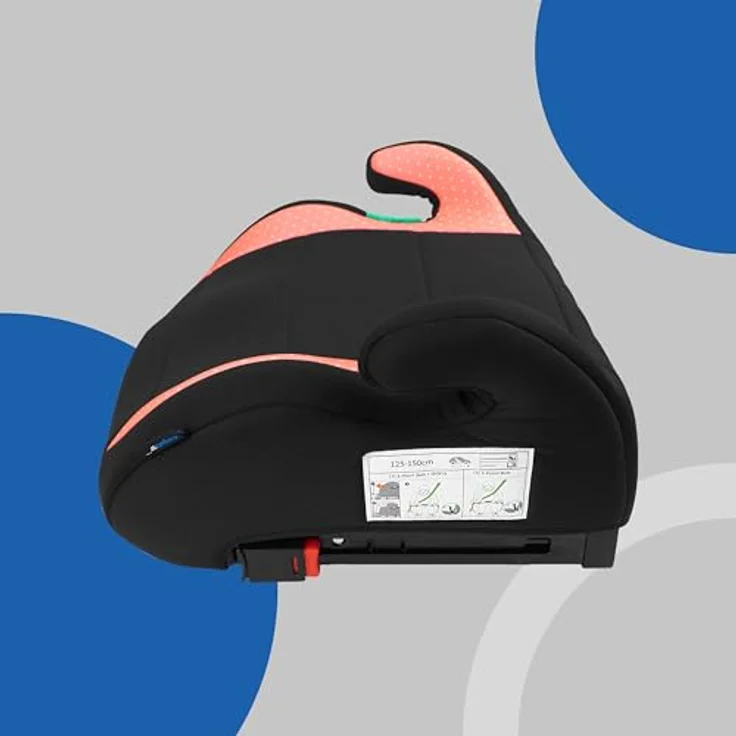 Petex Kindersitzerhöhung Max Plus, ab: 6 Jahren, ISOFIX-Befestigung & 3-Punkt-Gurt, ergonomisches Design, HDPE-Kunststoff, schwarz – Bild 6