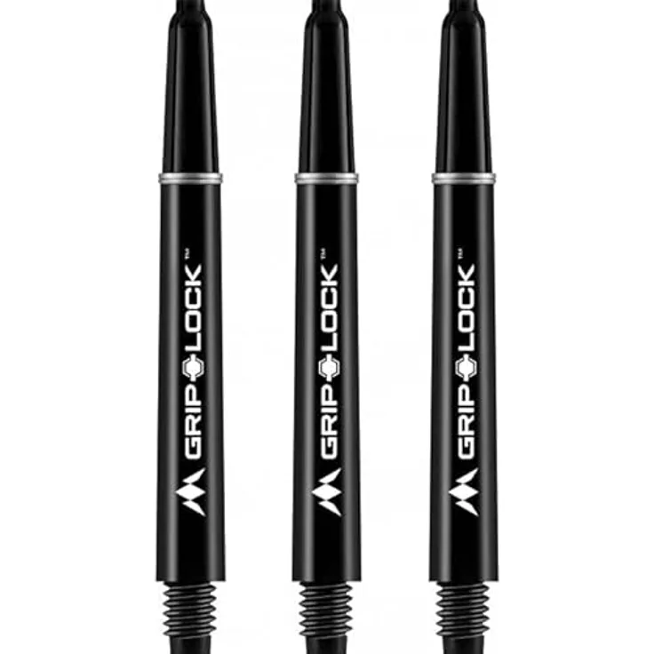 Mission Darts Unisex – Erwachsene GripLock Dartschaft, schwarz, medium