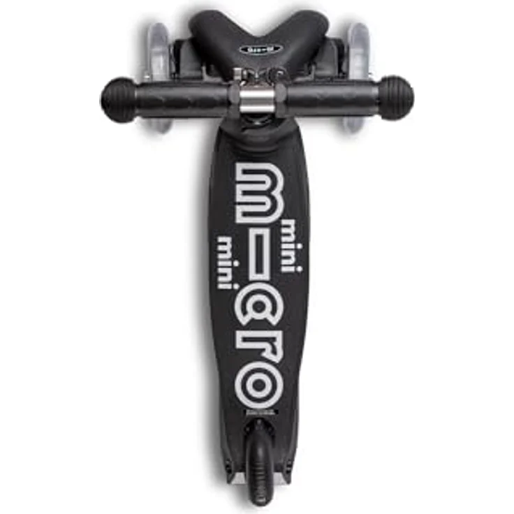 MICRO Micro Mobility Mini Micro Deluxe Black, Tretroller aus recyceltem Plastikmüll, verstellbare Lenkerhöhe, 67cm – Bild 3