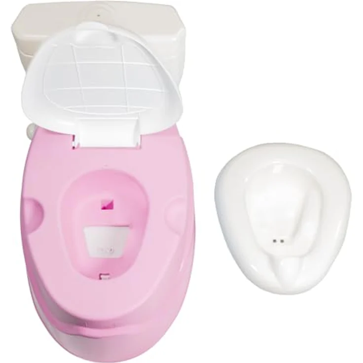 Lemodo Toilettentrainer Töpfchen für Kinder ab 18 Monaten mit Musik, herausnehmbarer Innenbehälter, pink/blau/grau – Bild 4