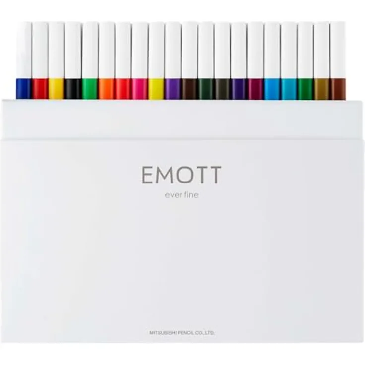 Uni-ball Emott Faserschreiber 0.4 mm, 40er-Set in gemischten Farben, wasserbasierte Tinte