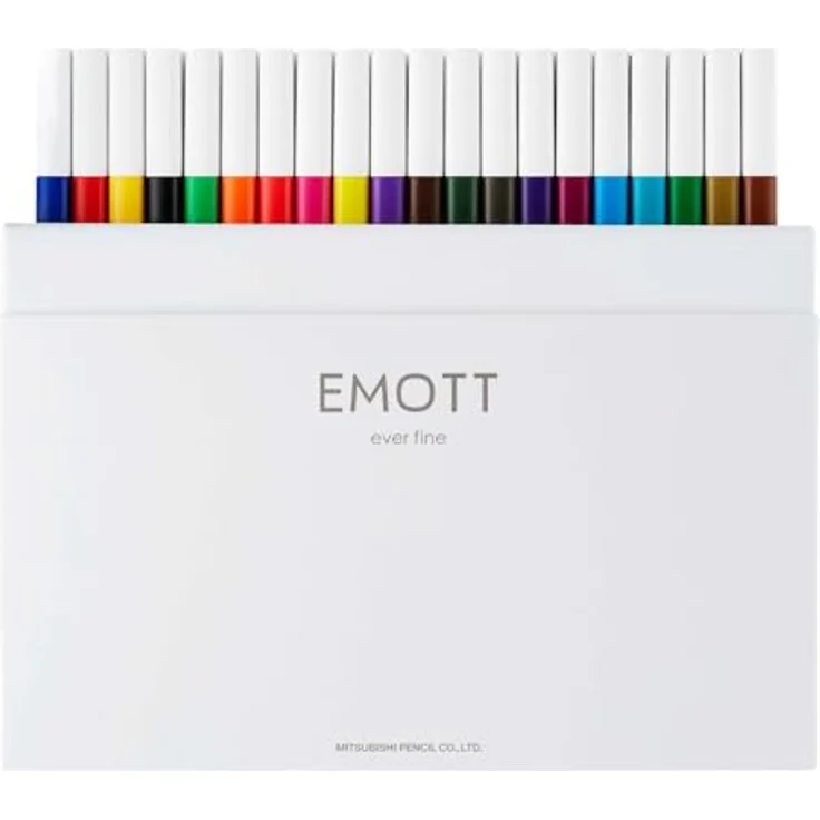 Uni-ball Emott Faserschreiber 0.4 mm, 40er-Set in gemischten Farben, wasserbasierte Tinte – Bild 1