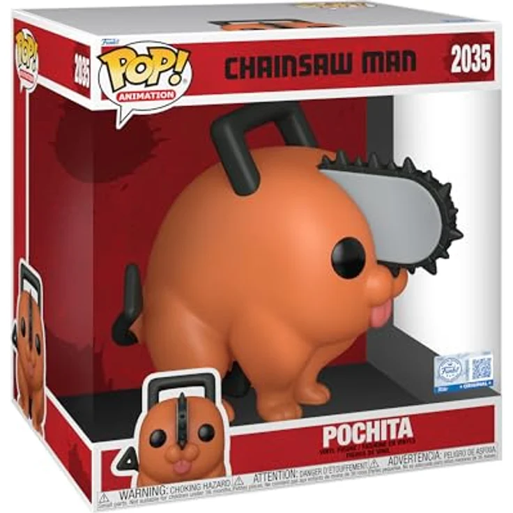 Funko Chainsaw Man Pochita (Jumbo Pop!) Vinyl Figur 2035, Sammelfigur für Anime-Fans, langlebiges Material, Unisex – Bild 1