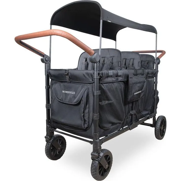 WonderFold W6 Luxe Pro KinderVan, Kinderwagen für 6 Kinder/Bollerwagen, multifunktional und robust