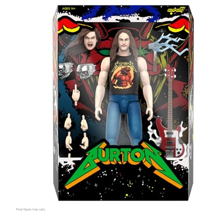 Super7 ULTIMATES! Cliff Burton Actionfigur – 17,8 cm mit Zubehör, Heavy Metal Sammlerstück und Retro-Spielzeug – Bild 2