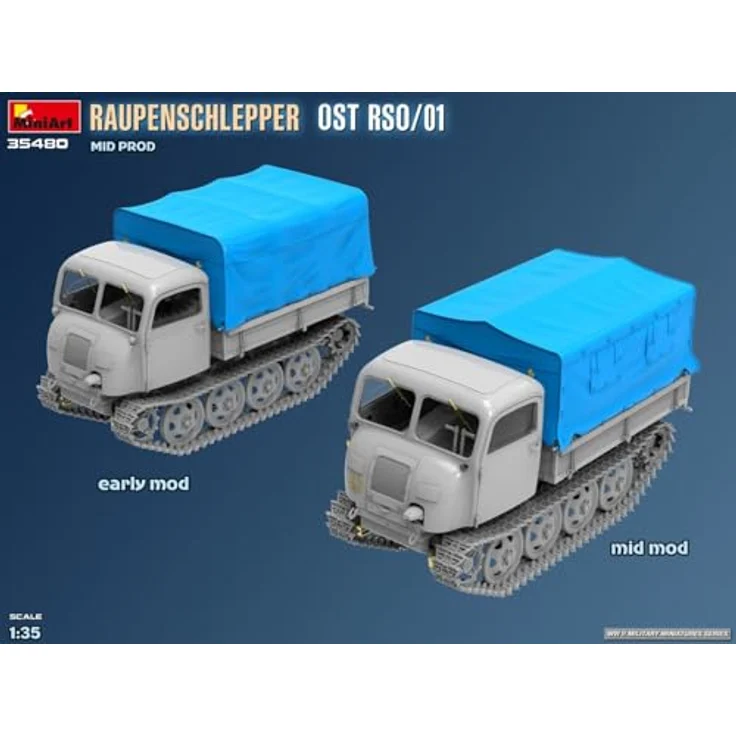 Mini art MA35480, 1/35 Raupen Shrepper OST RSO/01 Mid Model, detailierter Plastikmodell-Bausatz für Militärfahrzeuge – Bild 8