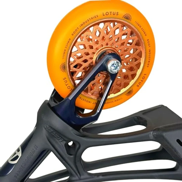 Root Industries Lotus Stunt-Scooter Rolle 110mm Radiant Orange - Scooter Rolle mit perforiertem Kern und hochpräzisen Lagern – Bild 3