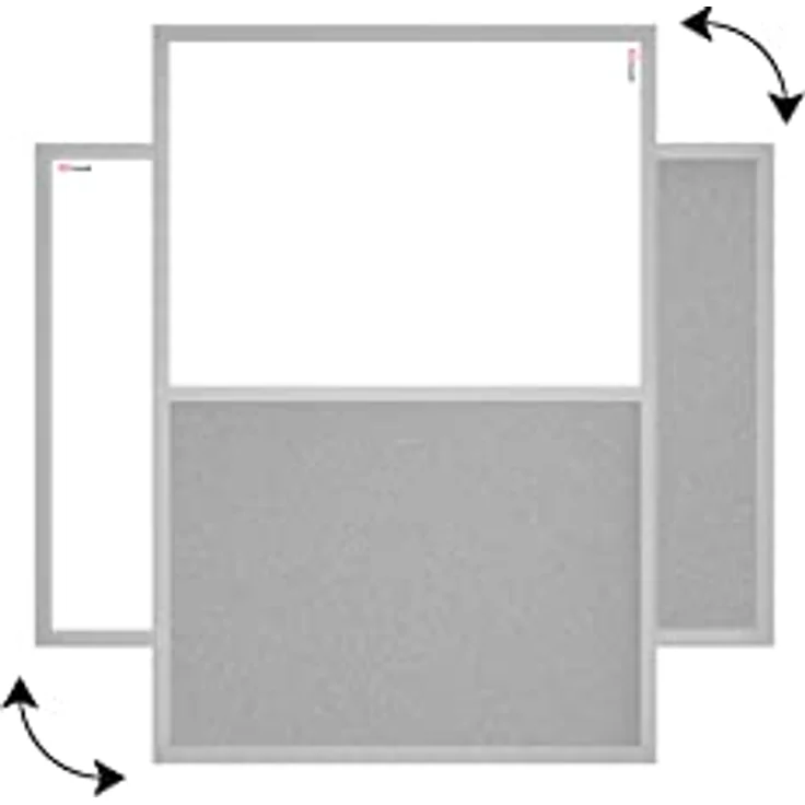 ALLboards Kombitafel, Kork grau / magnetisch weiß, eleganter Holzrahmen grau lackiert, 2-in-1 Maltafel – Bild 5