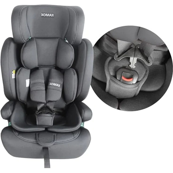 XOMAX Autokindersitz LM238 anthrazit ISOFIX, Kindersitz 9-36 kg, geeignet für Kinder von 15 Monaten bis 12 Jahren – Bild 2