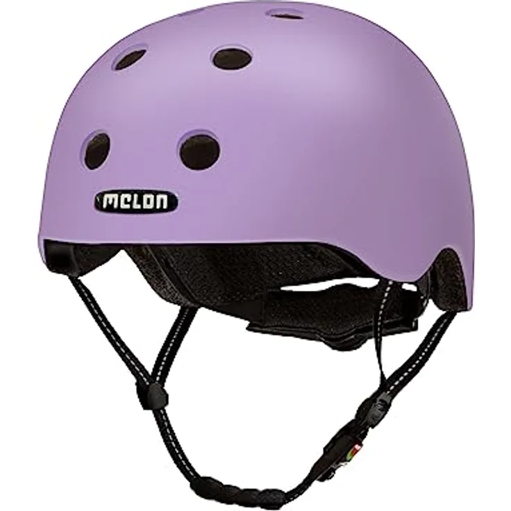 Melon Fahrradhelm »Venice« | Leichter & sicherer urbaner Cityhelm mit Magnetverschluss, individuell anpassbar in lila, Pastell | Größe M-L (52-58 cm)