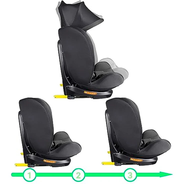 XOMAX Autokindersitz Selena, 360° Drehfunktion, Isofix, 5-Punkt-Gurt, 4 verschiedene Farben – Bild 4