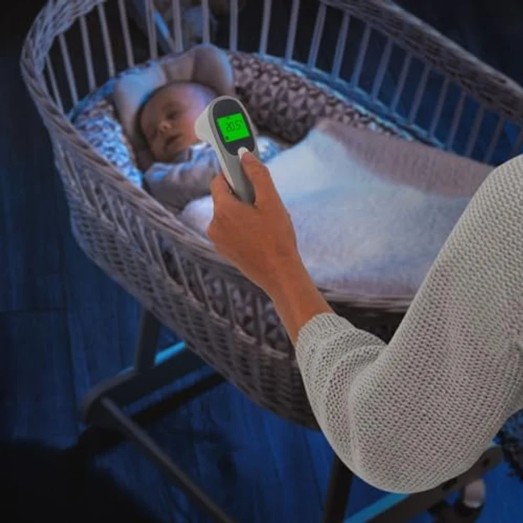 Reer Infrarot-Thermometer, Körpertemperaturmessung für Ohr und Stirn, mit Babymodus und beleuchtetem Display – Bild 7