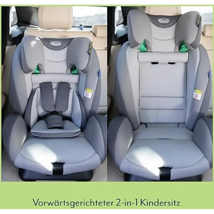 Graco FlexiGrow R129, Kindersitz ab 15 Monate, 2-in-1 mit Safety Surround und höhenverstellbarer Kopfstütze, schwarz – Bild 4