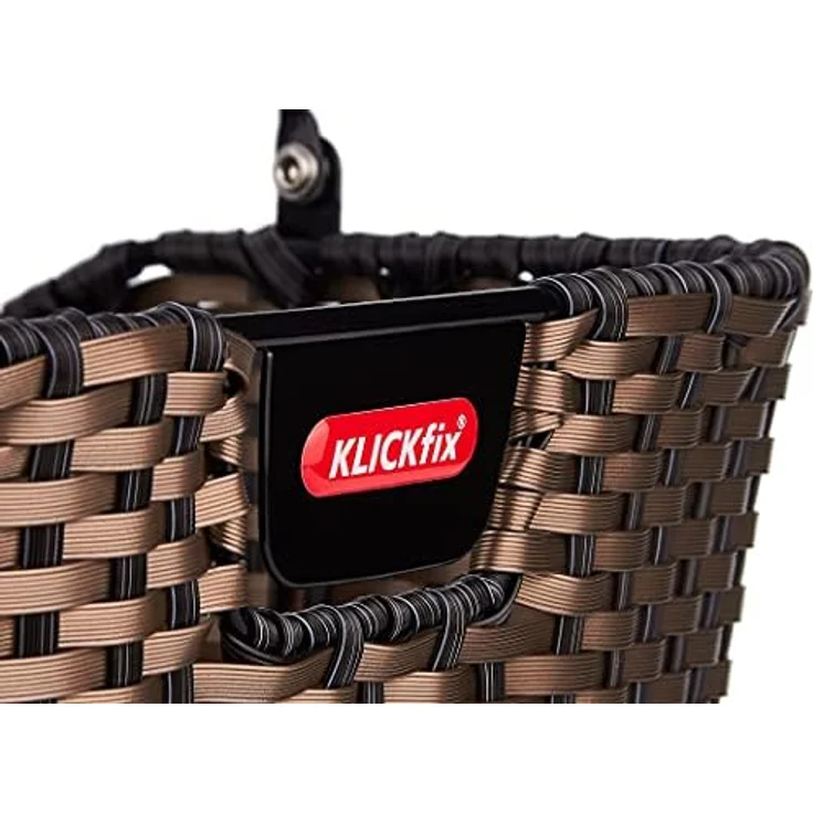KLICKfix Farradtasche Structura Korb Bronze Lenkerkorb, 25 x 34 x 27 cm – Bild 4