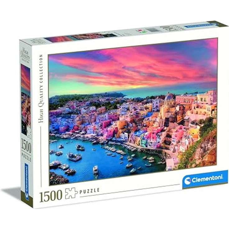 Clementoni HQC Picturesque Procida Island, 1500 Teile 2D Puzzle mit lebendigem Landschaftsmotiv – Bild 1