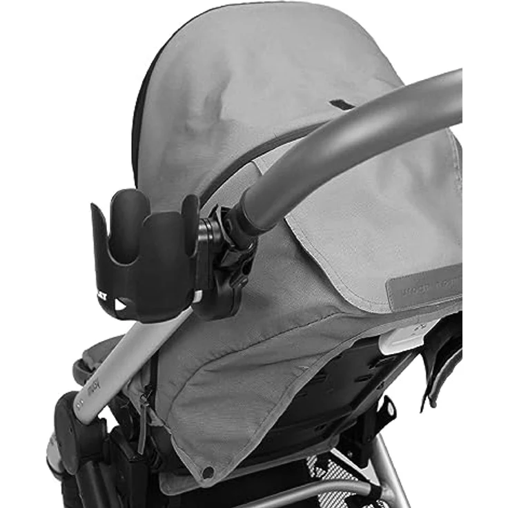 Dooky Getränkehalter für Kinderwagen und Buggy, universeller Becherhalter mit Klettverschluss, 360° Flexibilität, Anti-Rutsch-Schicht, BPA-frei - Schwarz – Bild 5