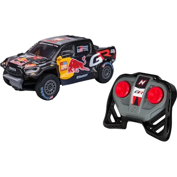 Nikko Toyota GR Dakar #206, Ferngesteuertes Auto im Maßstab 1:18 mit LED-Rennlichtern und 2,4 GHz Präzisionscontroller – Bild 1