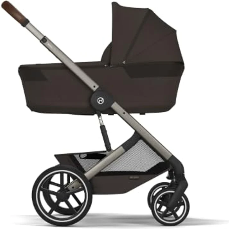 Cybex Balios S Lux Kinderwagen, inkl. faltbarer Babywanne, kompakt und leicht, Chocolate Brown – Bild 4