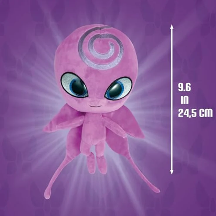 Miraculous Nooroo, 24 cm Plüschfigur mit glitzernden Augen für Kuschel- und Sammelspaß – Bild 5