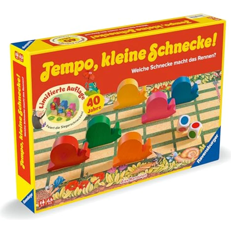 Ravensburger Kinderspiel 23034 - Tempo kleine Schnecke 40 Jahre Jubiläum, Brettspiel + Siegerehrung, für 2-6 Spieler, ab 3 Jahren – Bild 5